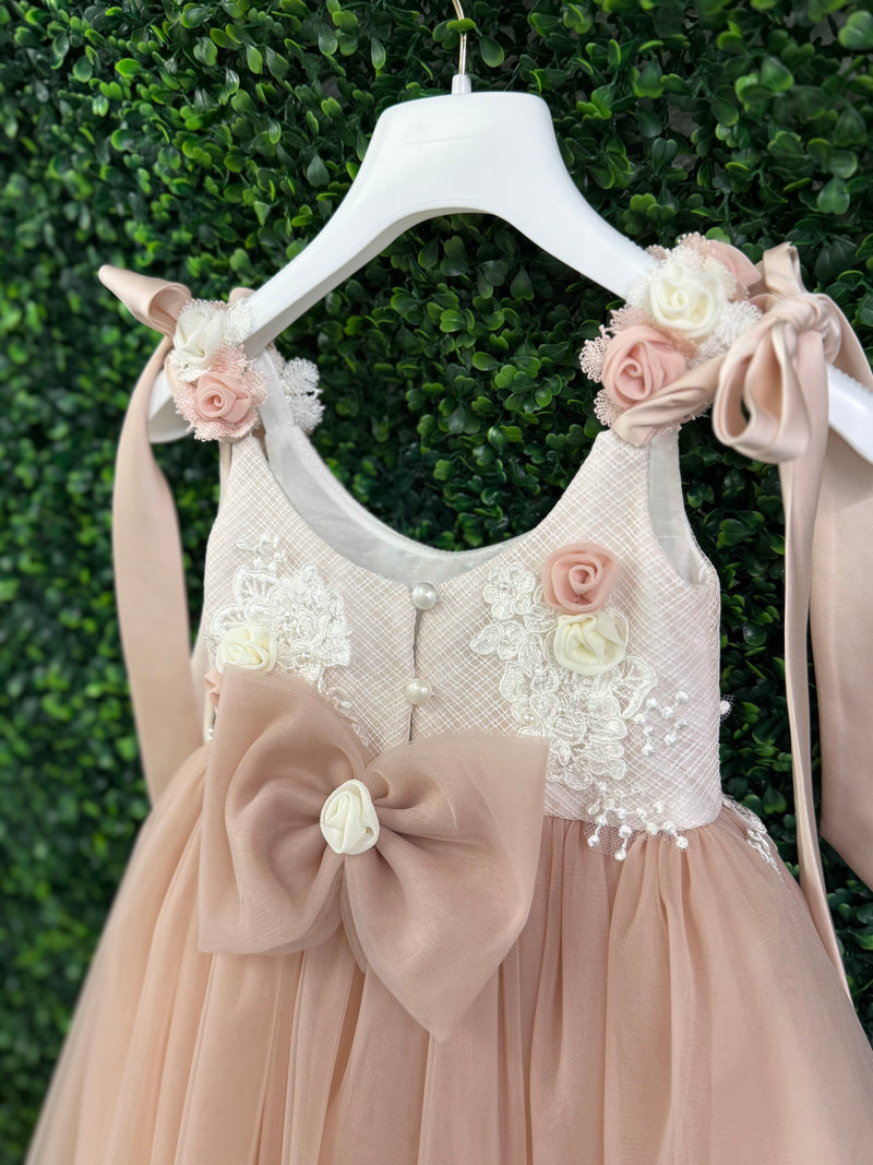 Dolce Bambini Dusty Rose Lace Dress