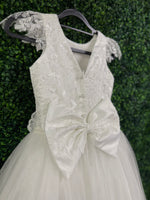 Nan & Jan Lace Communion Dress with beaded Flower - Eloise