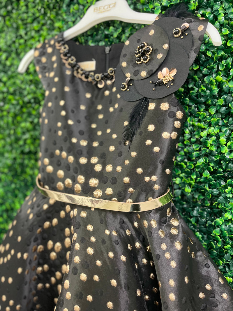 Girls' Black and Gold Special Ocassion Party Dress 3842 Sara's Children's Boutique Girls' Black and Gold Special Ocassion Party Dress 3842 Sara's Children's Boutique