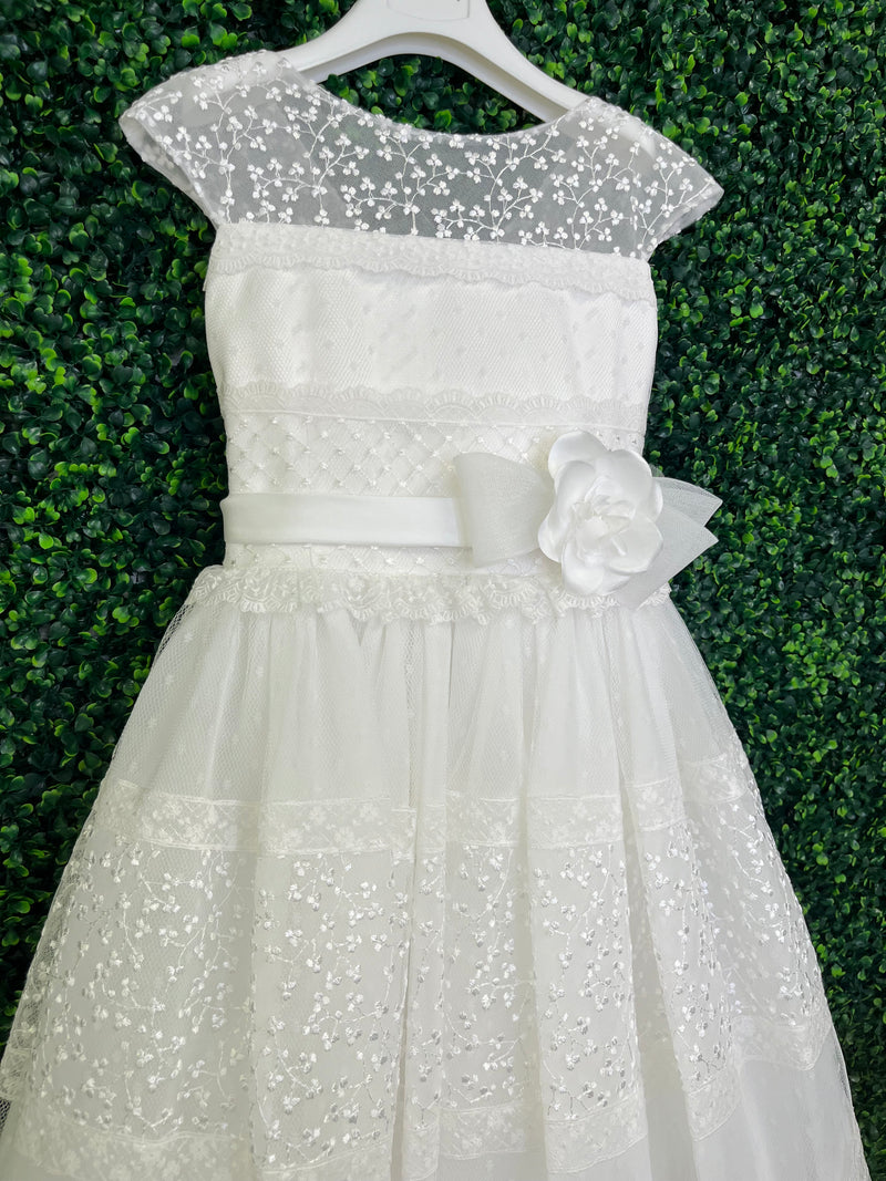 crochet communion dress Lovely Crochet Lace Modest Communion Dress