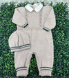 Bimbalo Boys' Taupe Cotton Knit Outfit