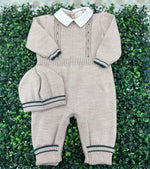 Bimbalo Boys' Taupe Cotton Knit Outfit