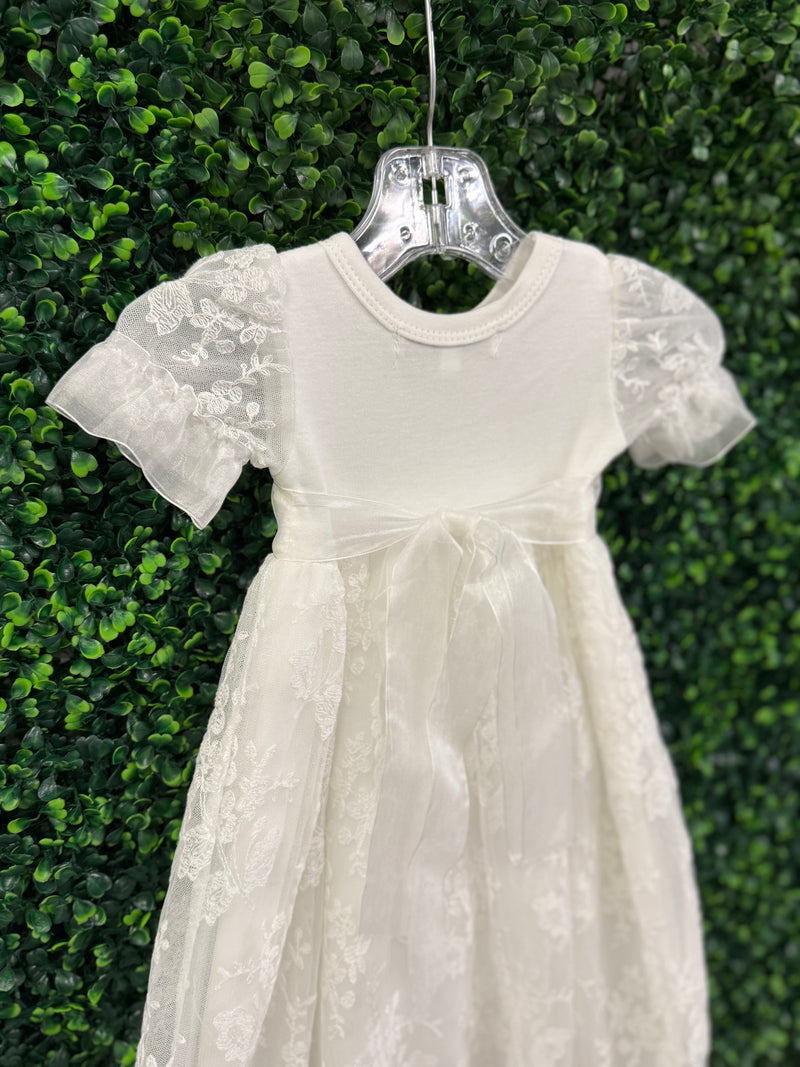 macis design dresses Macis Design Girls’ Cotton and Lace Dedication Gown 381 12 Months / White