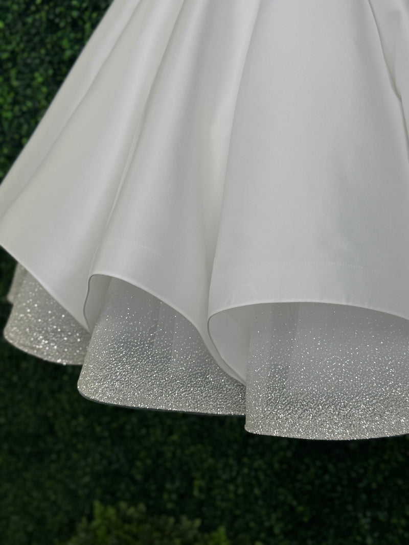 Michelina Bimbi Mikado Shimmer Communion Gown J4203