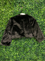 Beggi Girls’ Black Faux Fur Bolero 184