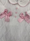 Dolce Goccia Girls’ Pink Knit Cotton 4 pc Set