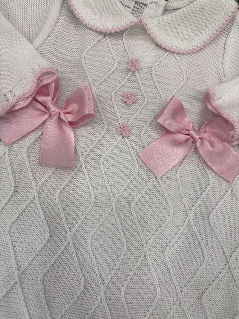 Dolce Goccia Girls’ Pink Knit Cotton 4 pc Set