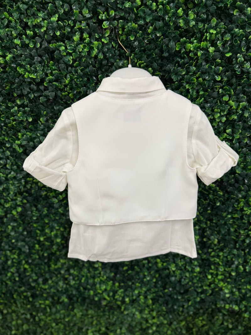 Michelina Bimbi Boys Brocade Vest Christening Knickers Outfit
