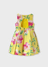 Abel & Lula Girls’ Floral Mikado Print Dress 5057
