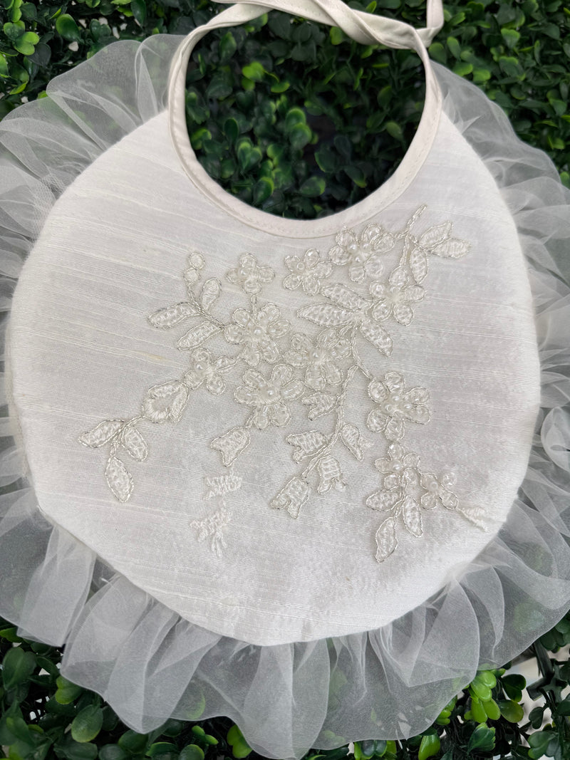 Piccolo Bacio Girls' Raw Silk and Lace Baptism Gown Katrina