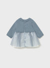 Mayoral Baby Girls’ Bluebelle Shimmer Knit Dress