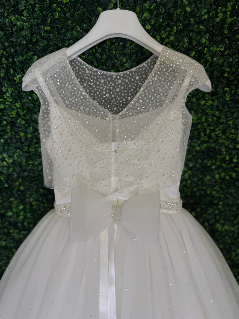 Michelina Bimbi Bolero Communion Dress with Shimmer Detail J4201