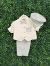 Michelina Bimbi 5 Piece Linen Shorts and Vest Outfit with Cap 7672