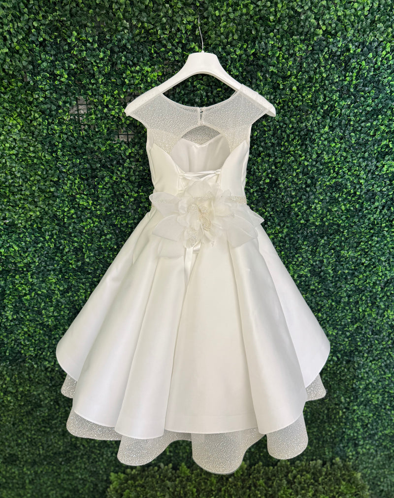 Michelina Bimbi Mikado Shimmer Communion Gown J4203