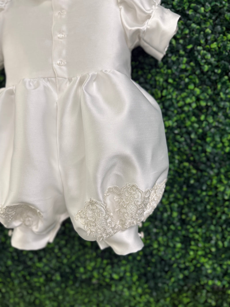Piccolo Bacio Boys' Regal Lace Massimo Romper