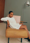 Abel & Lula Winter White Sequin Dress 5525