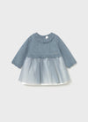 Mayoral Baby Girls’ Bluebelle Shimmer Knit Dress