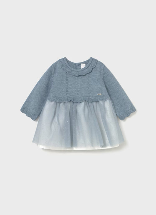 Mayoral Baby Girls’ Bluebelle Shimmer Knit Dress