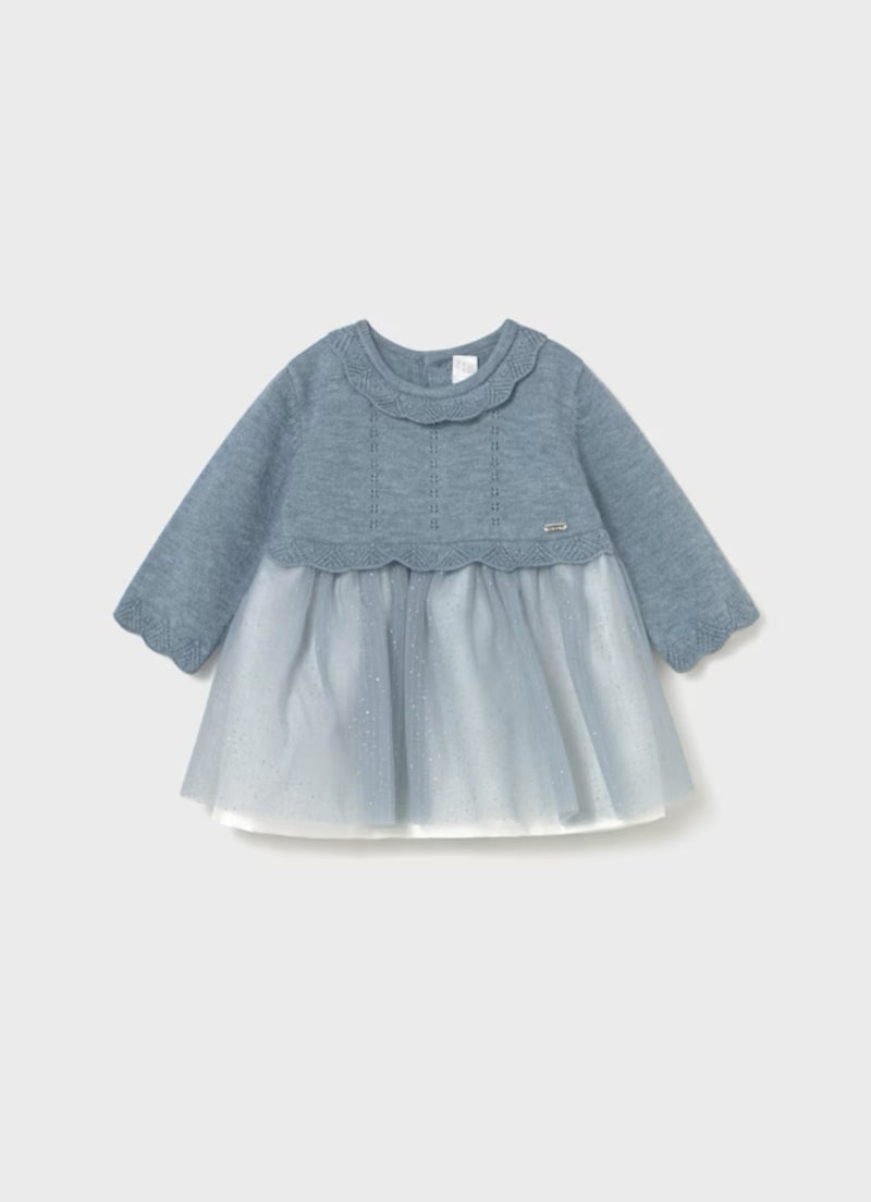 Mayoral Baby Girls’ Bluebelle Shimmer Knit Dress