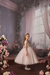 Princess Daliana Velour 3D Rosette Gown