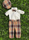 Michelina Bimbi Boys' Check Tartan Pants Three Piece Set