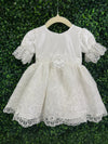 Macis Design Girls’ Taffeta and Lace Christening Dress CH1294