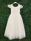 Teter Warm Scattered 3D Floral Bodice Tulle Long Gown GS04