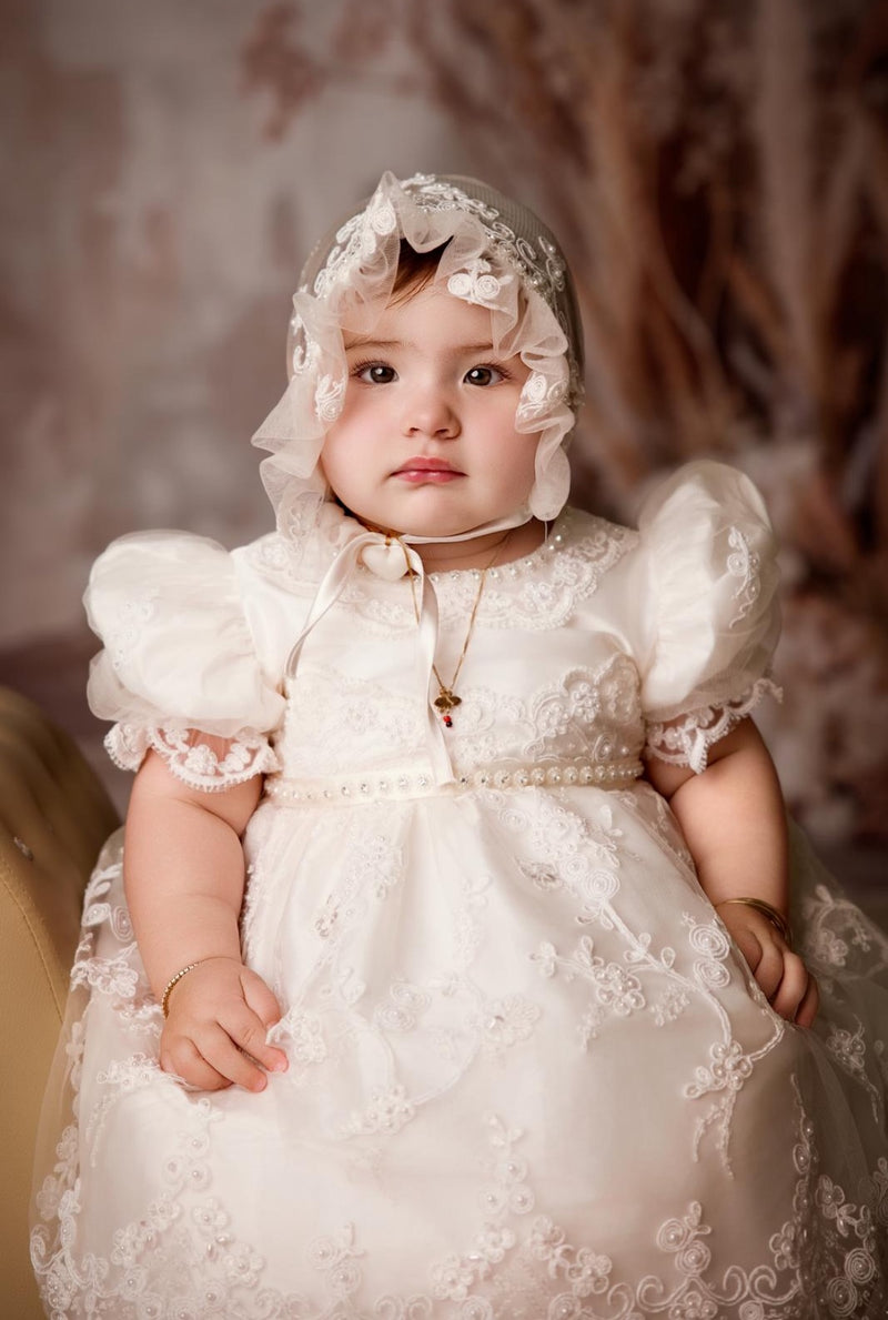 short christening dresses Soleste Short Christening Dress 12 month