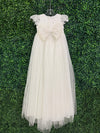 Nan & Jan Beaded Flower Lace Christening Gown - Eloise