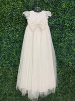 Nan & Jan Beaded Flower Lace Christening Gown - Eloise