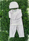 Sippy Baby Girls' Pima Cotton Lilac 3pc Crochet Lace Set