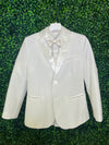 Michelina Bimbi Italian Silk Lapel White Communion 3pc Suit MRF2