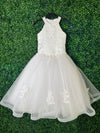 Christie Helen Girls’ Halter Beaded Tulle Gown- Sample Sale