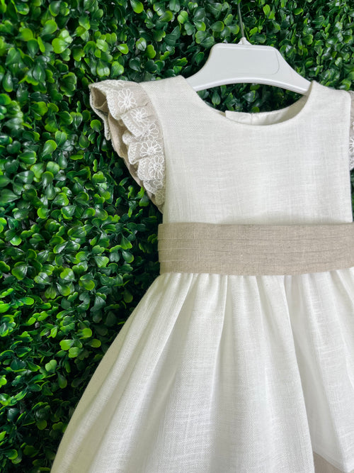 Mayoral Girls’ Taupe Linen Dress