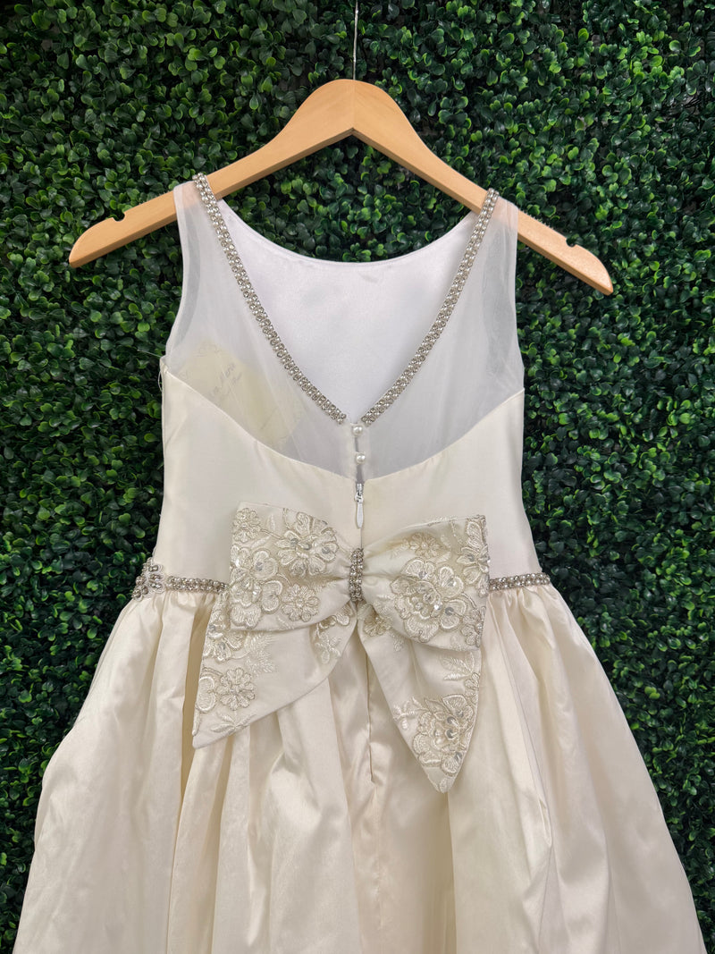 Piccolo Baccio Silk and Lace Communion Gown Faith - Sample Sale