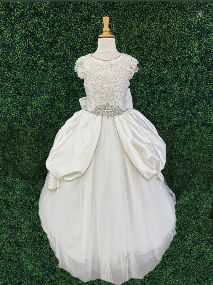 slim fit dress slacks Communion Ball Gowns Long Sleeves Lace Champagne Vintage Princess Dres –  Avadress main image 0