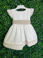 Mayoral Girls’ Taupe Linen Dress