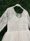 Teter Warm Elbow Sleeve Scallop Soft Lace Tiered Gown SK36