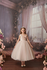 Princess Daliana Velour 3D Rosette Gown