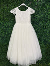 Teter Warm Scattered 3D Floral Bodice Tulle Long Gown GS04