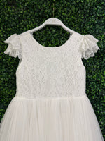 Teter Warm Lace Cap Flutter Sleeve Gown SK15