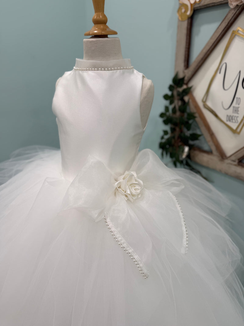 Piccolo Bacio Couture Mikado Tulle Tiered Gown Joan