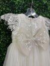Nan & Jan Beaded Flower Lace Christening Gown - Eloise