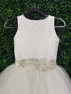 Nan & Jan Satin Bodice Drop Waist Long Communion Dress - Alex