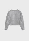 Mayoral Girls’ Silver Shimmer Knit Skirt Set Plus Size 7309