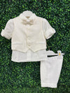 Michelina Bimbi Boys Brocade Vest Christening Knickers Outfit