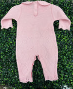 Dolce Goccia Knit Baby Girl Pink Romper