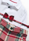 Abel & Lula Boys’ Button up and Tartan Knicker Three Piece Set 5706