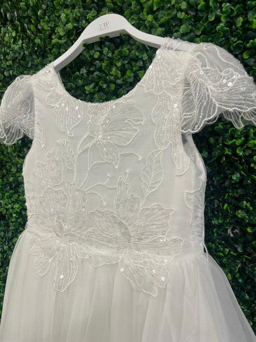 Teter Warm Floral Beaded Bodice Gown SK11