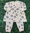 Mayoral Girl’s Blue and Taupe Cheetah Two Piece Set 2732